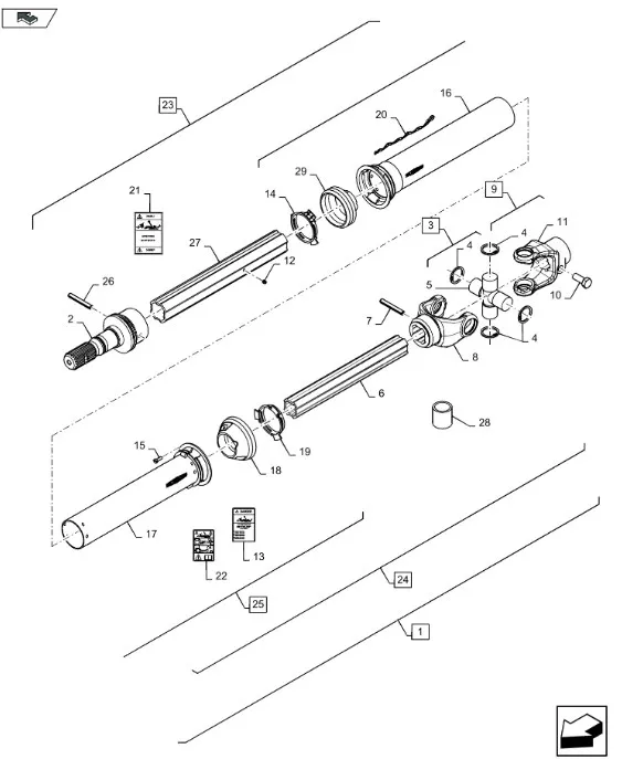 48112508 - вал отбора мощности